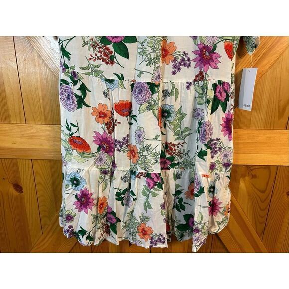 Kensie Medium Floral Print Woven Short Sleeve Round Neck Dress nwt (4957) - Picture 3 of 9